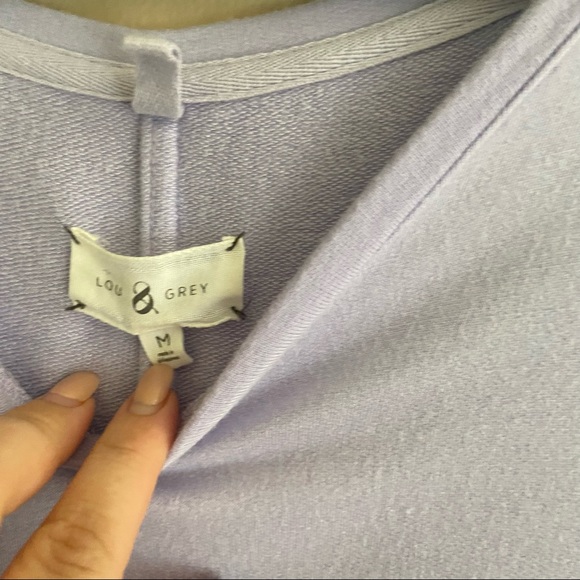 Lou & grey• lavender pastel purple long sleeve soft top - Picture 5 of 8